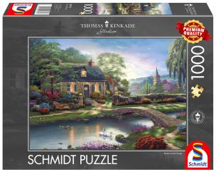 Puzzle PQ 1000 Thomas Kinkade Domek nad strumy G3. Wydawca: Schmidt. Multiszop.pl Opakowanie Puzzle PQ 1000 Thomas Kinkade Domek nad strumy G3