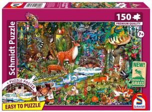 Puzzle PQ 150 Zwierzęta w lesie G3. Wydawca: Schmidt. Multiszop.pl Opakowanie Puzzle PQ 150 Zwierzęta w lesie G3