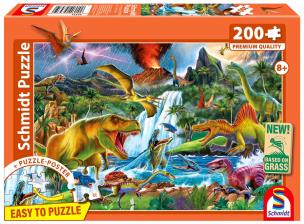 Puzzle PQ 200 Dinozaury G3. Wydawca: Schmidt. Multiszop.pl Opakowanie Puzzle PQ 200 Dinozaury G3