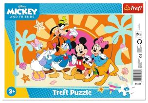 Opakowanie Puzzle ramkowe 15 Ciekawski Miki TREFL