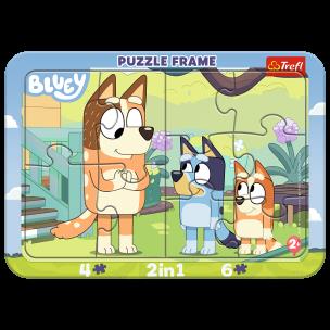Opakowanie Puzzle Ramkowe Baby Bluey i Bingo 80032