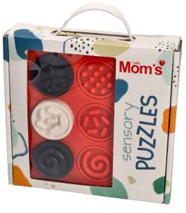 Puzzle sensoryczne kółeczka kontrastowe. Wydawca: Mom's Care. Multiszop.pl Opakowanie Puzzle sensoryczne kółeczka kontrastowe