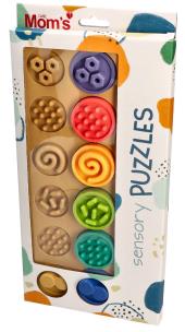 Puzzle sensoryczne kółeczka XL. Wydawca: Mom's Care. Multiszop.pl Opakowanie Puzzle sensoryczne kółeczka XL