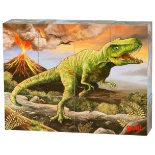 Opakowanie Puzzle sześcienne Dinozaury