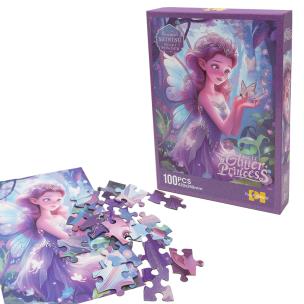 Opakowanie Puzzle z brokatem księżniczka 100 elementów