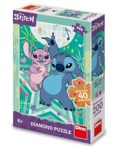 Puzzle z diamencikami 200 Stitch. Wydawca: Dino Toys. Multiszop.pl Opakowanie Puzzle z diamencikami 200 Stitch