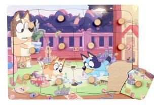 Opakowanie Puzzle z uchwytami drewniane 12el