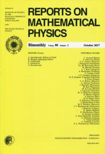 Opakowanie Reports on Mathematical Physics 70/2 Pergamon