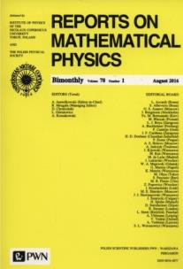 Okładka książki Reports on Mathematical Physics 78/1