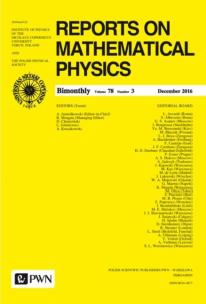 Okładka książki Reports on Mathematical Physics 78/3