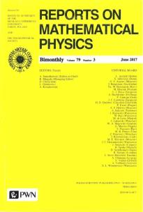 Okładka książki Reports on Mathematical Physics 79/3