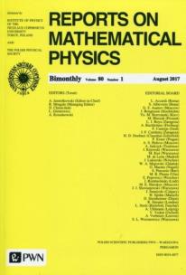 Okładka książki Reports on Mathematical Physics 80/1