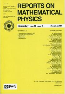 Okładka książki Reports on Mathematical Physics 80/3