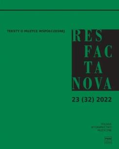 Okładka książki Res Facta Nova 23(32) 2022