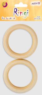 Opakowanie Ringi drewniane 7,5cm 4szt