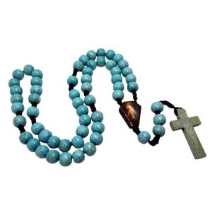 Opakowanie Różaniec drewniany turkus