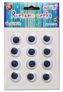 Opakowanie Ruchome oczka samoprzylepne 20 mm 12szt
