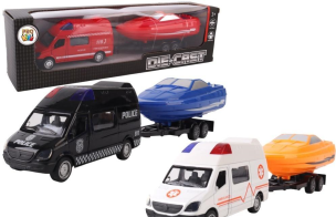 Samochód bus z łodzią na przyczepie metal mix. Wydawca: Pro Kids. Multiszop.pl Opakowanie Samochód bus z łodzią na przyczepie metal mix