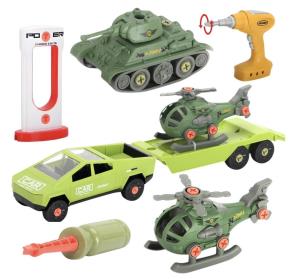 Opakowanie Samochód do montażu z przyczepą i helikopterem