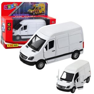 Samochód dostawczy metalowy z napędem Pull Back. Wydawca: Leantoys. Multiszop.pl Opakowanie Samochód dostawczy metalowy z napędem Pull Back