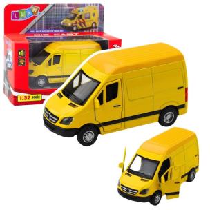 Samochód dostawczy metalowy z napędem Pull Back. Wydawca: Leantoys. Multiszop.pl Opakowanie Samochód dostawczy metalowy z napędem Pull Back
