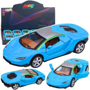 Opakowanie Samochód sportowy światło dźwięk niebieski 1:32