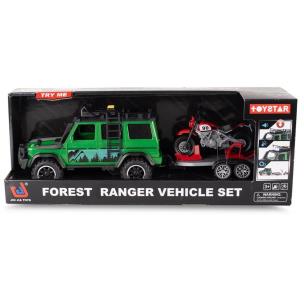 Opakowanie Samochód terenowy z motocyklem