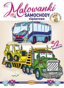 Okładka książki Samochody ciężarowe. Malowanki - seria z misiem