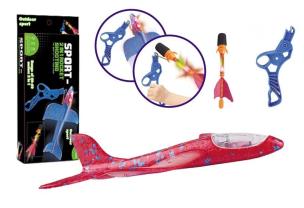 Opakowanie Samolot z wyrzutnią i pociskiem czerwony