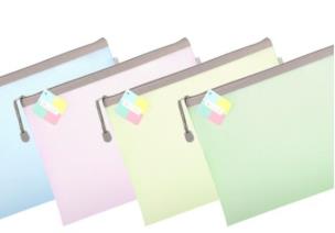 Opakowanie Saszetka na zamek A4 EVA pastel mix (10szt)