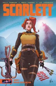 Scarlett. Tom 1. Autor: Kelly Thompson, Marco Ferrari. Multiszop.pl Okładka książki Scarlett. Tom 1