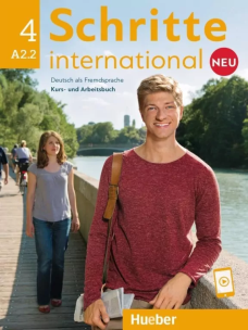 Schritte International Neu 4 A2.2 podręcznik. Autor:   Praca zbiorowa. Multiszop.pl Okładka książki Schritte International Neu 4 A2.2 podręcznik