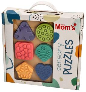 Sensoryczne Puzzle Kształty. Wydawca: Mom's Care. Multiszop.pl Opakowanie Sensoryczne Puzzle Kształty