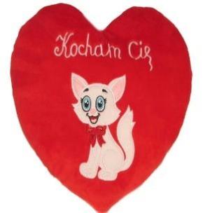 Opakowanie Serce Kocham Cię - Kot 25cm