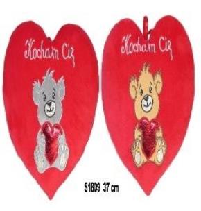 Opakowanie Serce Kocham Cię - Miś 37cm MIX