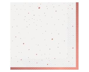 Opakowanie Serwetki Celebrate różowo-złote 33x33cm 20szt