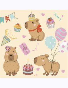 Opakowanie Serwetki DAISY Lunch SD 330x330 Kapibary 045301