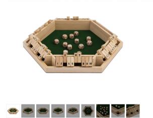 Opakowanie Shut the BOX zestaw dla 6 graczy