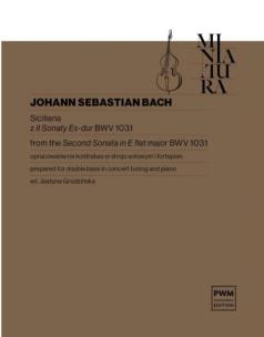 Okładka książki Siciliana z II Sonaty Es-dur BWV 1031