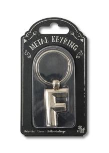 Opakowanie Silver Letter Keyring - brelok do kluczy litera F