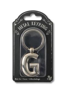 Opakowanie Silver Letter Keyring - brelok do kluczy litera G