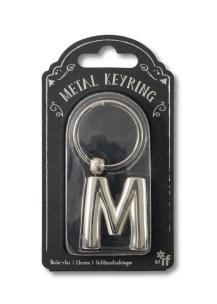 Opakowanie Silver Letter Keyring - brelok do kluczy litera M