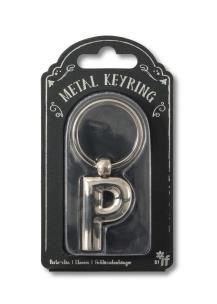 Opakowanie Silver Letter Keyring - brelok do kluczy litera P
