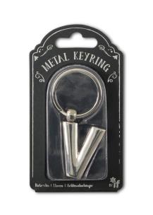 Opakowanie Silver Letter Keyring - brelok do kluczy litera V