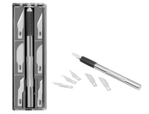 Opakowanie Skalpel nożyk metalowy z 6 ostrzami