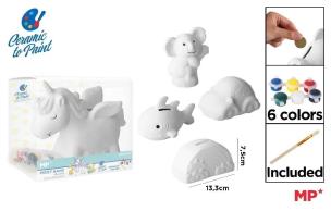 Opakowanie Skarbonka ceramiczna do malowania MIX