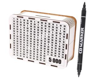 Zdjęcie produktu Skarbonka duża wykreślanka 5000+Marker