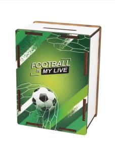 Skarbonka Football na Dzień Chłopaka. Wydawca: CRESCO. Multiszop.pl Opakowanie Skarbonka Football na Dzień Chłopaka