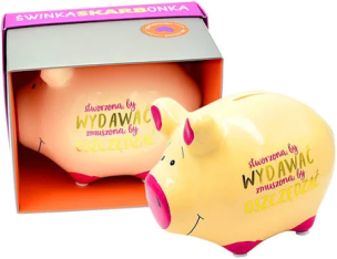 Opakowanie Skarbonka mała świnka Stworzona, by wydawać