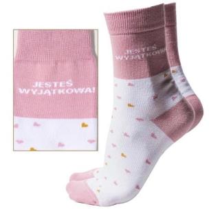 Skarpety Jesteś wyjątkowa! rozm. 36-39. Wydawca: Be-Happy Gifts. Multiszop.pl Opakowanie Skarpety Jesteś wyjątkowa! rozm. 36-39